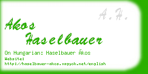 akos haselbauer business card